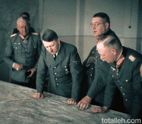 Don't lean on that too hard, Adolf (animated)